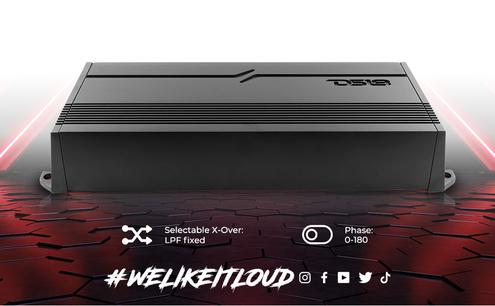 GEN-X Class D 1-Channel Amplifier | 1200W RMS @ 1-Ohm - DS18
