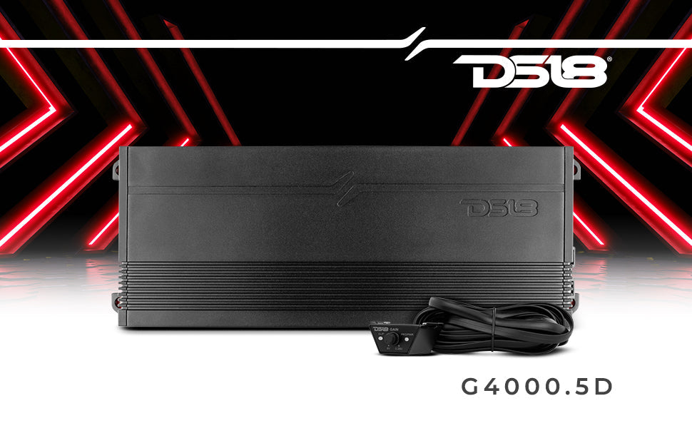 GEN-X 5-Channel Class D Amplifier | 4 x 130W RMS @ 4-Ohm + 1 x 900W RMS @ 1-Ohm - DS18