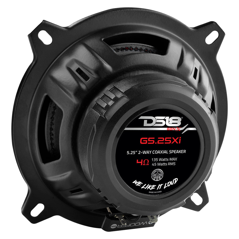 GEN-X 5.25" 2-Way Coaxial Speakers 45 Watts Rms 4-Ohm - DS18