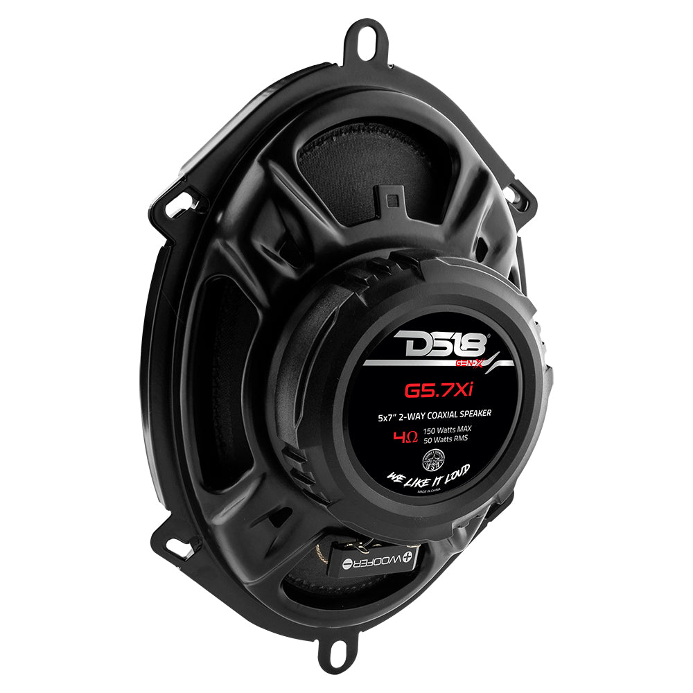 GEN-X 5x7" 2-Way Coaxial Speakers 50 Watts Rms 4-Ohm - DS18