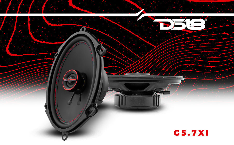 GEN-X 5x7" 2-Way Coaxial Speakers 50 Watts Rms 4-Ohm - DS18