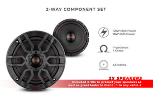 G6.5XC GEN-X 6.5" 2-Way Component Set Speaker System 150 Watts 4-Ohm - DS18
