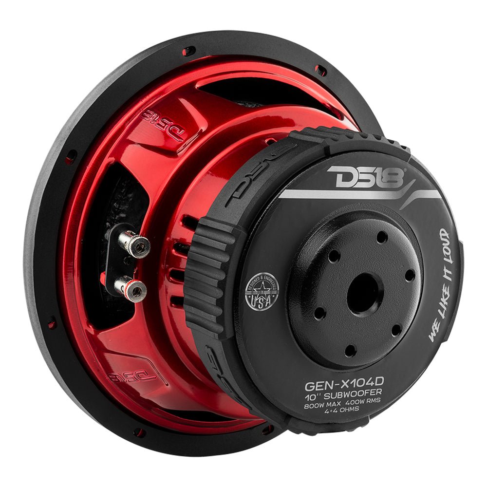 GEN-X 10" Subwoofer 400 Watts Rms DVC 4-Ohm - DS18