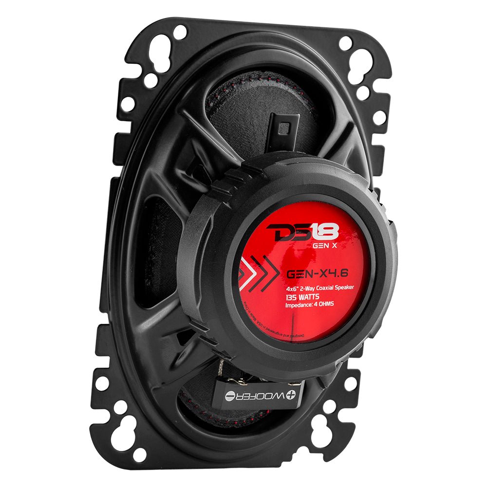 DS18 GEN-X4.6 4x6 2-Way Coaxial Car Speaker 135 Watts 4-Ohm - DS18