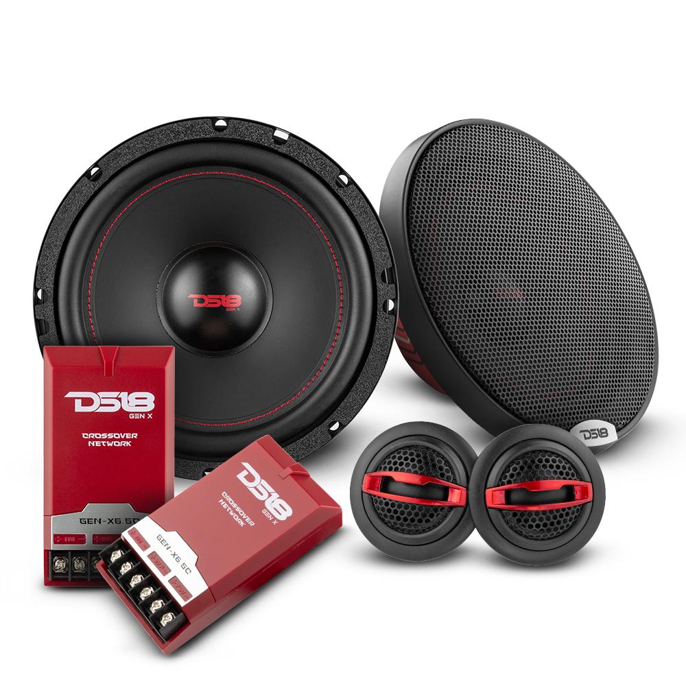DS18 GEN-X6.5C 6.5" 2-Way Component Speaker Car Speaker 150 Watts 4-Ohm - DS18