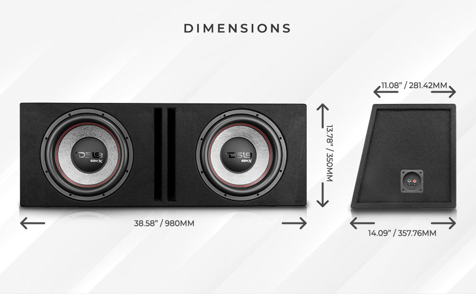 Dual 12" Loaded Subwoofer Ported Enclosure With GEN-X124D 900 Watts RMS - DS18