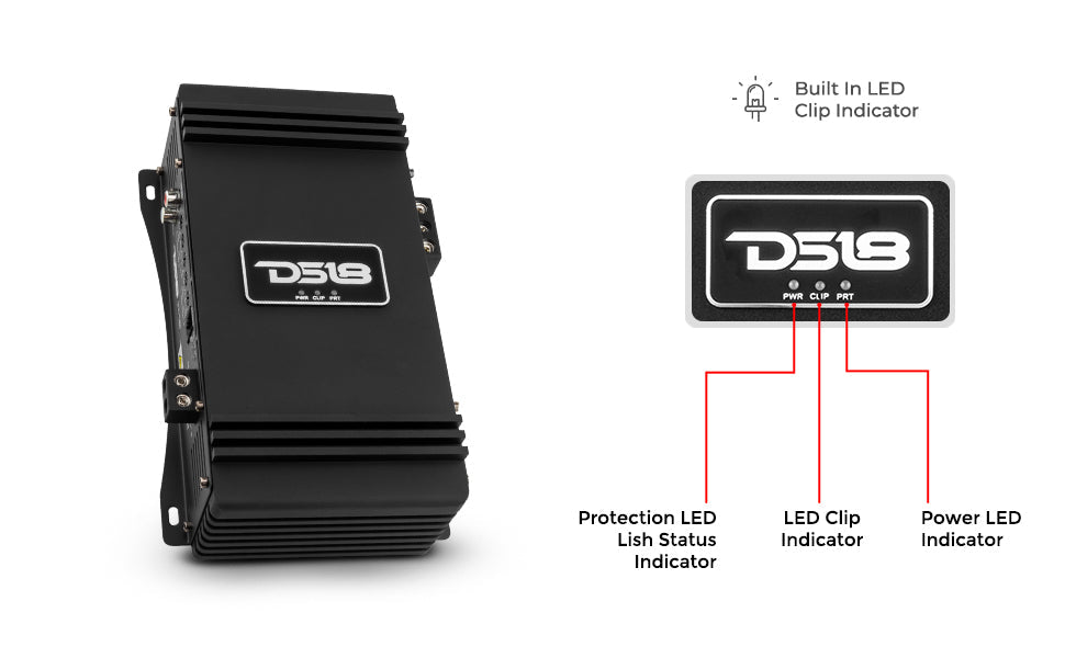 PRO 1-Channel Full-Range Class D Amplifier 1400 Watts Rms @ 1-Ohm - DS18