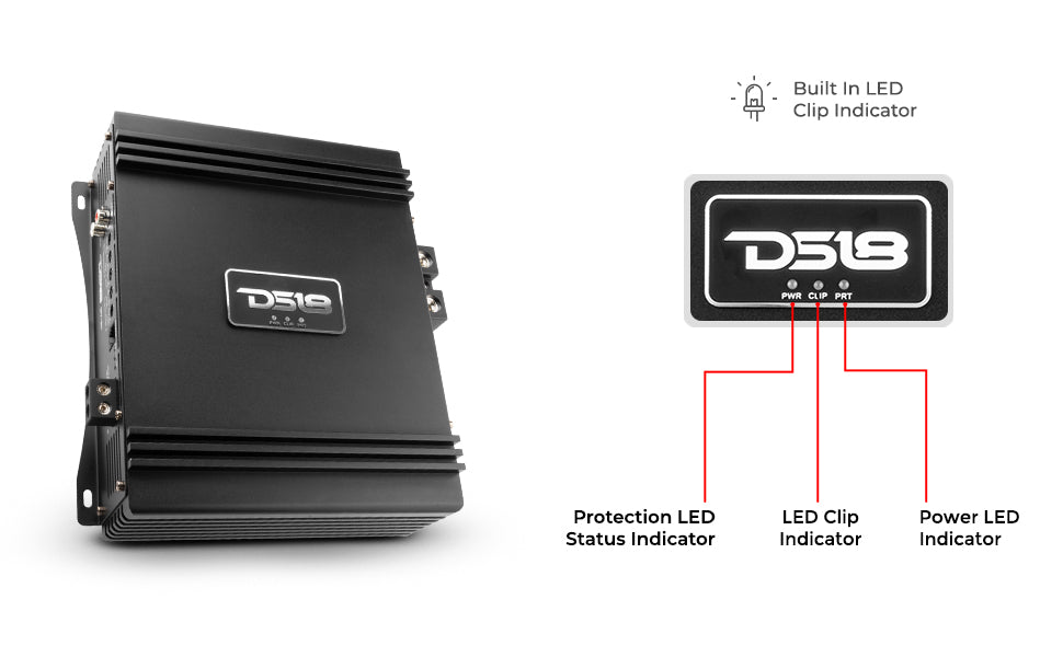 PRO 1-Channel Full-Range Class D Amplifier 3000 Watts Rms @ 1-Ohm - DS18