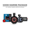 DS18 Good Marine Stereo Package 2 x 6.5” Speaker Tower| 1 x 2 Ch Amplifier | 1 x MOFCKIT4 and 1 x LED-BTC - DS18