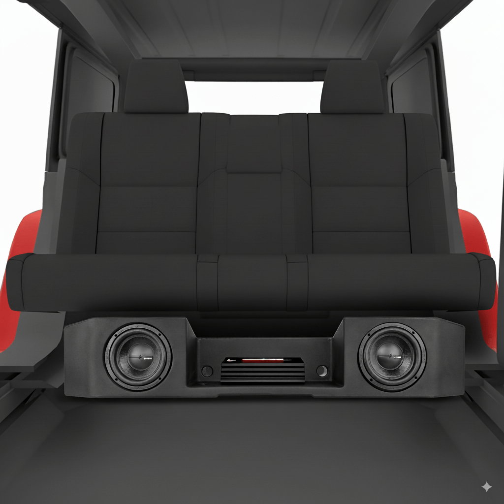 Complete Under Seat Subwoofer Enclosure Package for JT Gladiator Jeeps - DS18