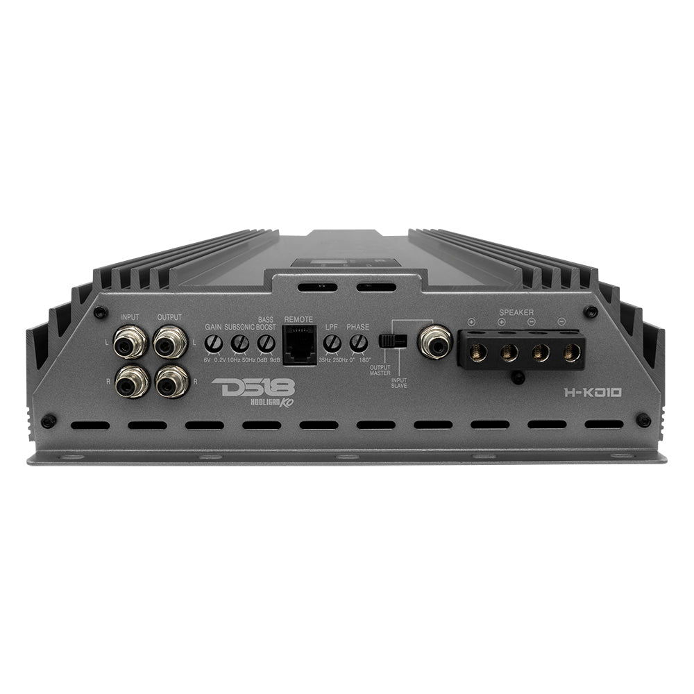 HOOLIGAN KO Silver 1-Channel Amplifier with Voltmeter 10000 Watts Rms @ 1-Ohm Made In Korea - DS18