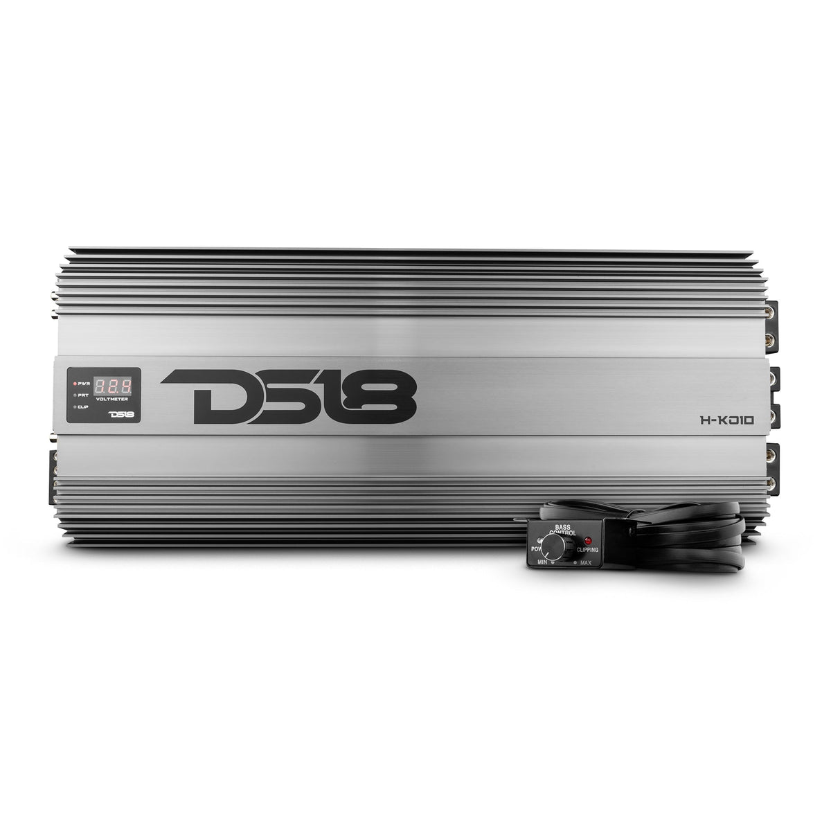 HOOLIGAN KO Silver 1-Channel Amplifier with Voltmeter 10000 Watts Rms @ 1-Ohm Made In Korea - DS18