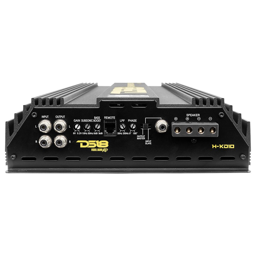 HOOLIGAN KO Gold 1-Channel Amplifier with Voltmeter 10000 Watts Rms @ 1-Ohm Made In Korea - DS18