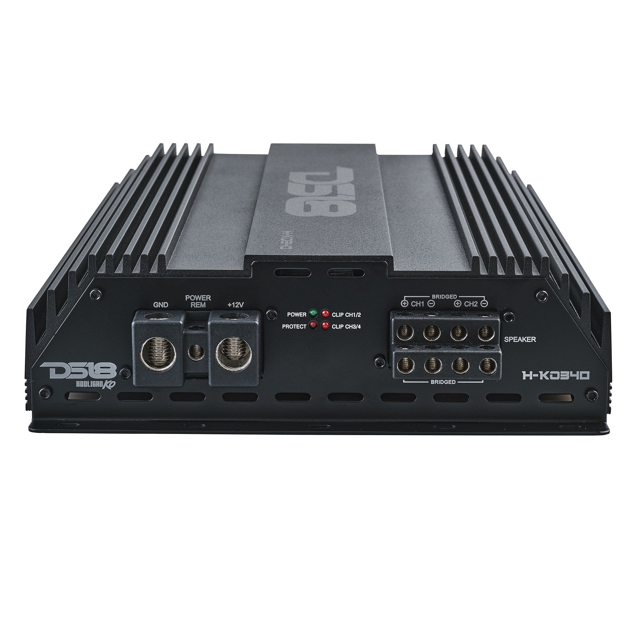 HOOLIGAN KO Full Range Class D 4-Channel Amplifier 4 x 300 Watts Rms @ 4-Ohm Made In Korea - DS18
