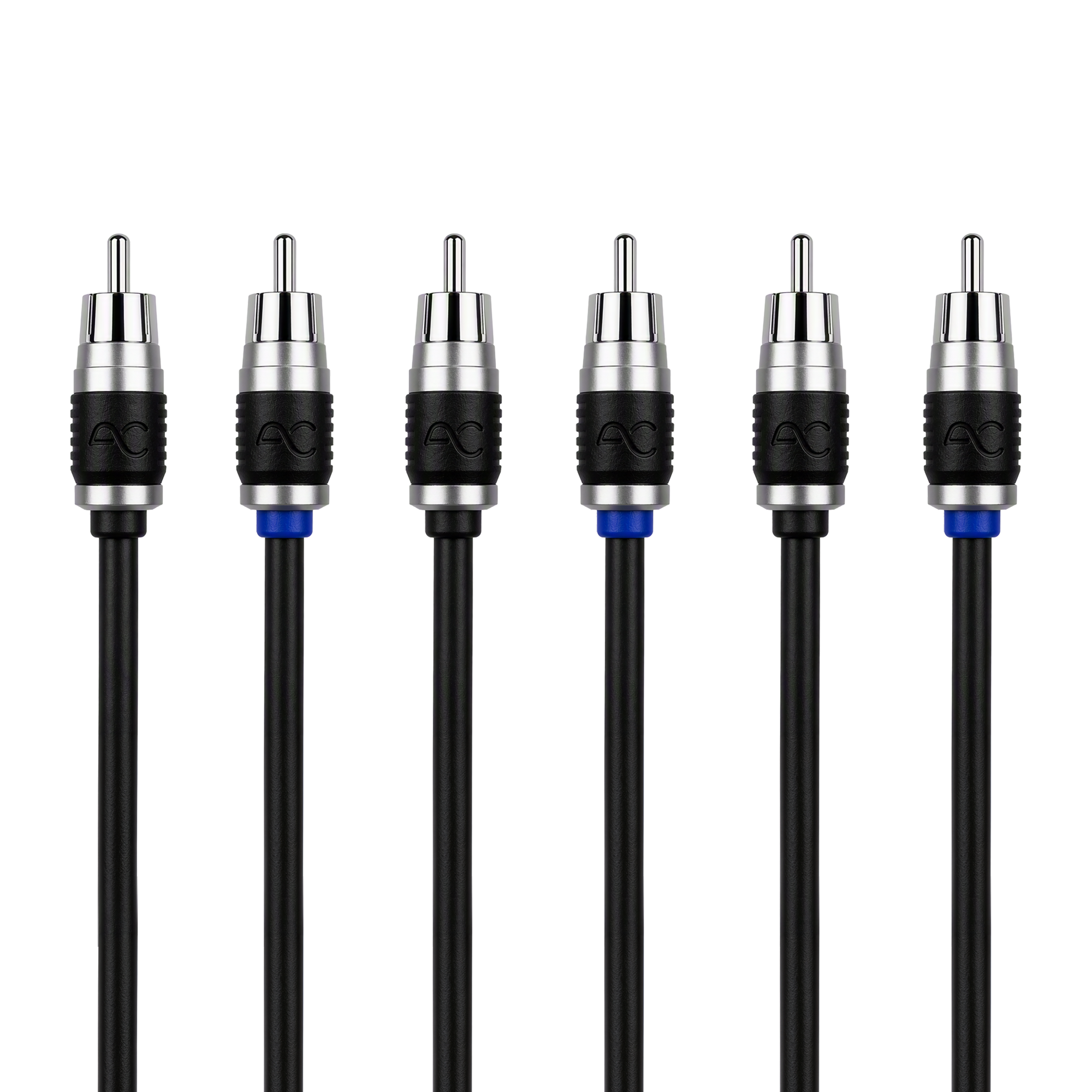 AC Studio 6-Channel Double-Shielded Directional Twisted Pair RCA Interconnect (12ft - 17ft)