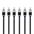 AC Studio 6-Channel Double-Shielded Directional Twisted Pair RCA Interconnect (12ft - 17ft)