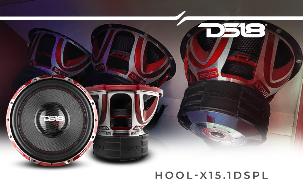 HOOLIGAN X 15" SPL Subwoofer 4000 Watts Rms 4" DVC 1-Ohm - DS18