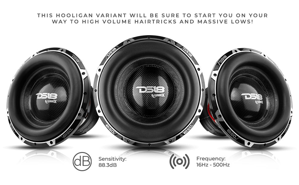 HOOLIGAN X 15" High Excursion Subwoofer 4000 Watts Rms 4" DVC 4-Ohm - DS18