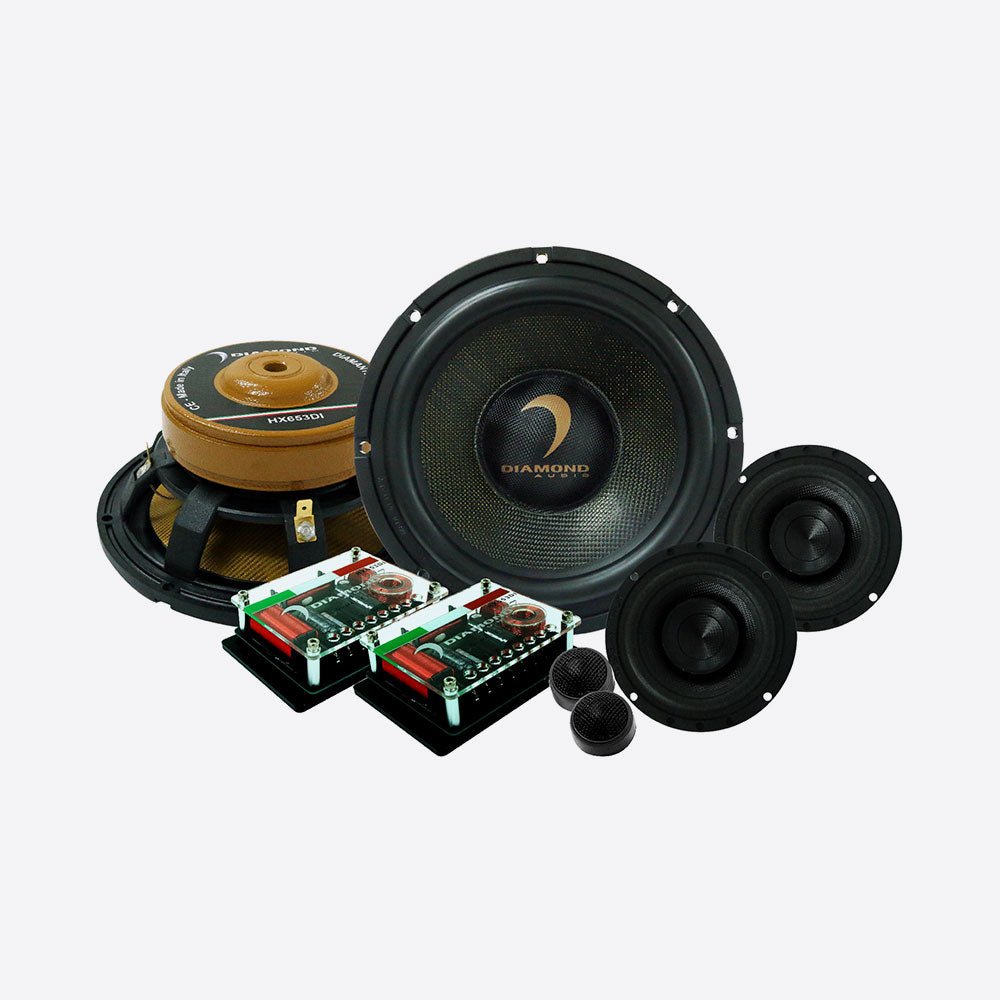 HX653DI - HEX Diamante Italia Edition 6.5" 3-Way Component Set w/1" Silk Dome Tweeter