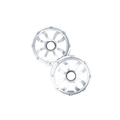 HXM65FGW - 6.5" Flush Mount Speaker Grills - Brushed Aluminum/White (Pair)