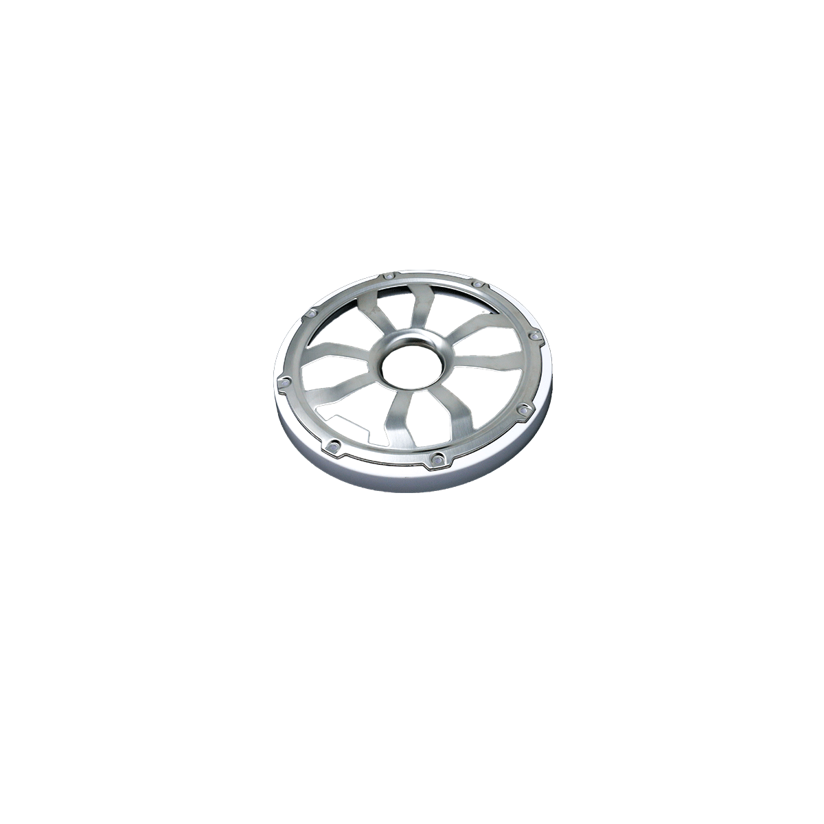 HXM65FGW - 6.5" Flush Mount Speaker Grills - Brushed Aluminum/White (Pair)