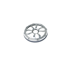 HXM65FGW - 6.5" Flush Mount Speaker Grills - Brushed Aluminum/White (Pair)