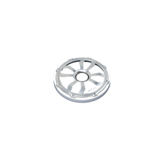 HXM65FGW - 6.5" Flush Mount Speaker Grills - Brushed Aluminum/White (Pair)