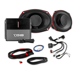 2014-Up Harley-Davidson Street Glide or Road Glide Rear Upgrade Package - 2x PRO Mid-Range w/ Driver | 1x Amp - DS18