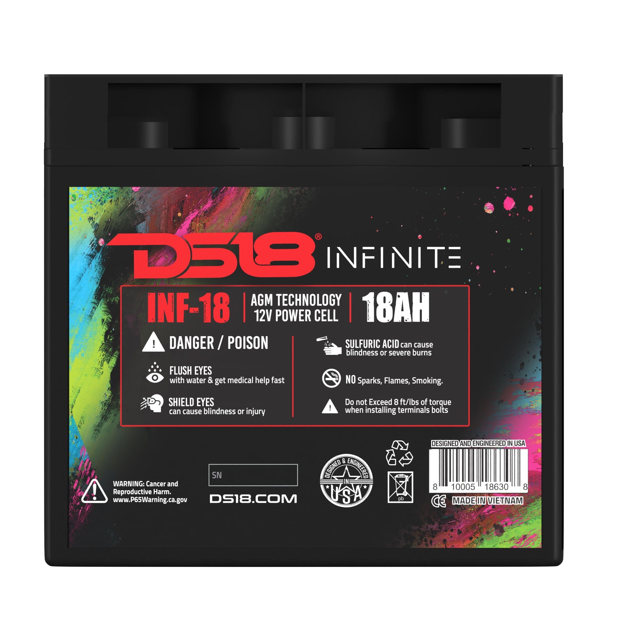 INFINITE 18 AH AGM Power Cell 12 Volt Battery - DS18