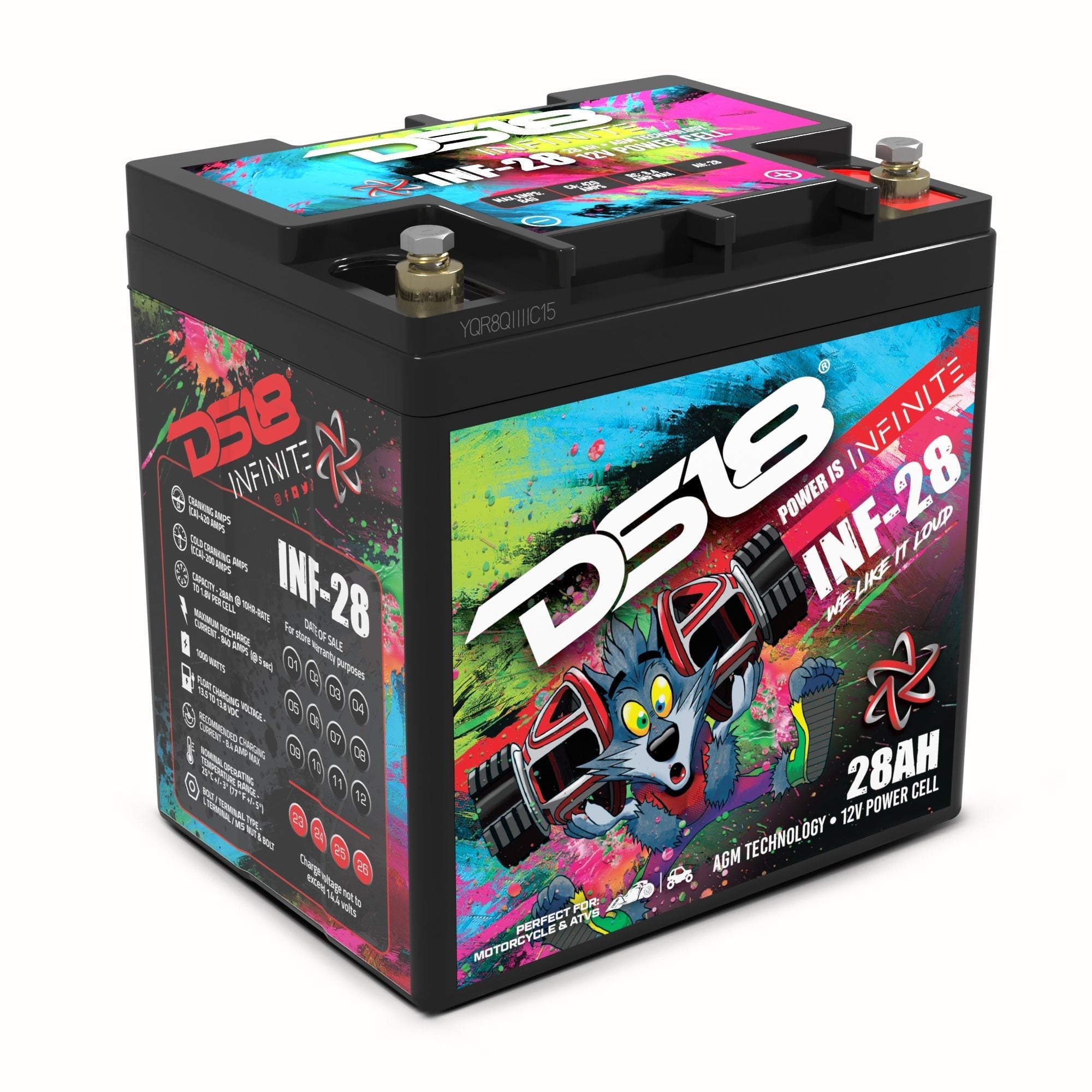 INFINITE 28 AH AGM Power Cell 12 Volt Battery - DS18