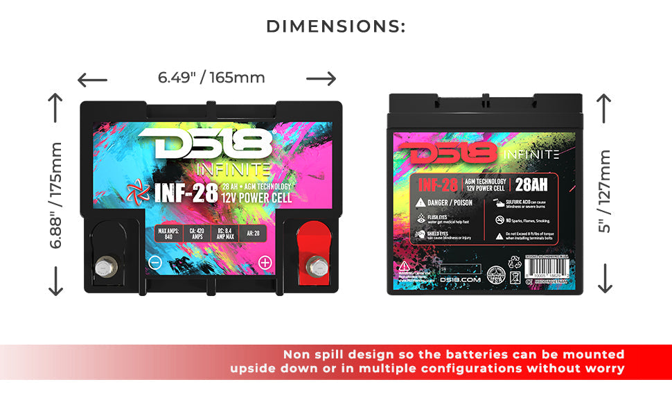 INFINITE 28 AH AGM Power Cell 12 Volt Battery - DS18