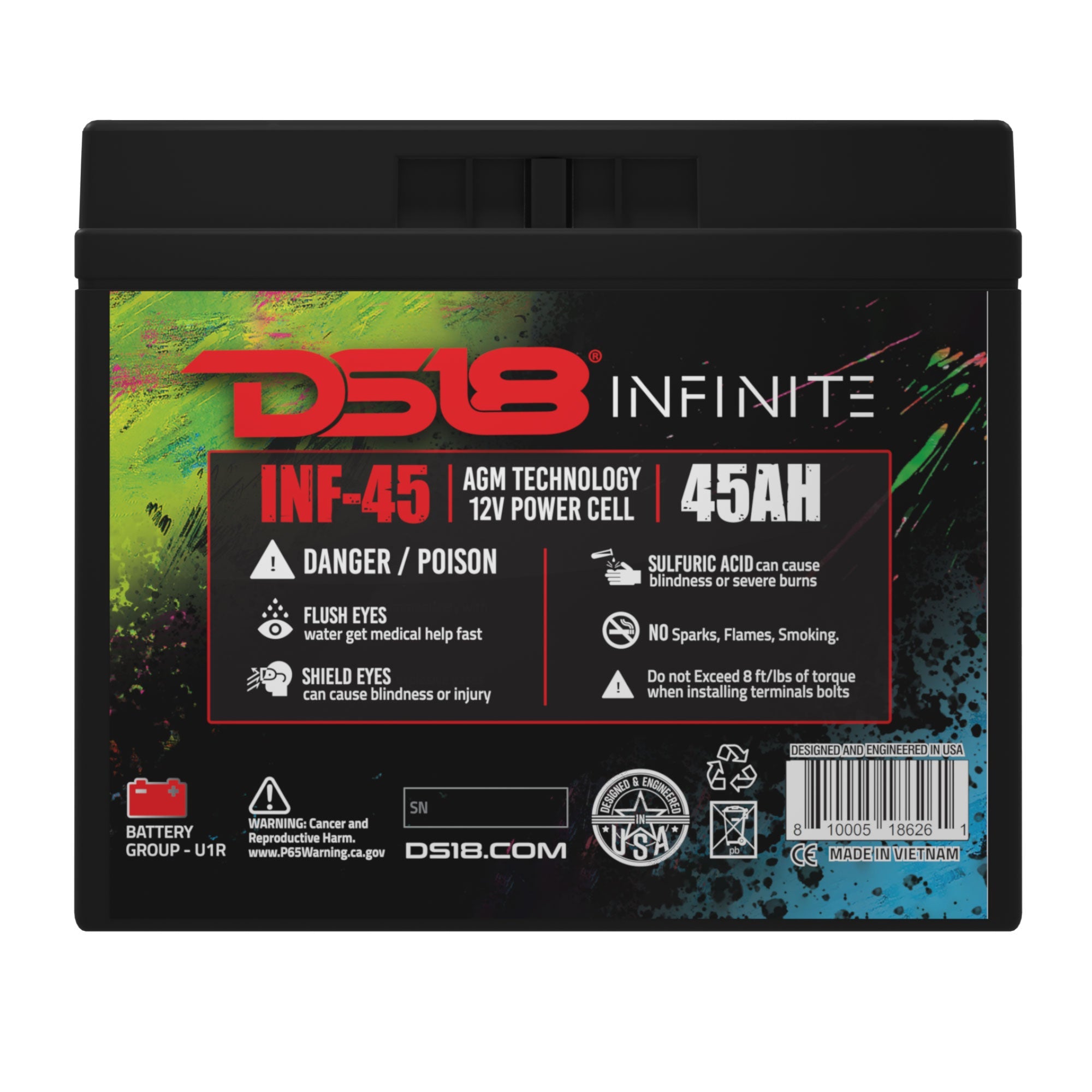 INFINITE 45 AH AGM Power Cell 12 Volt Battery - DS18