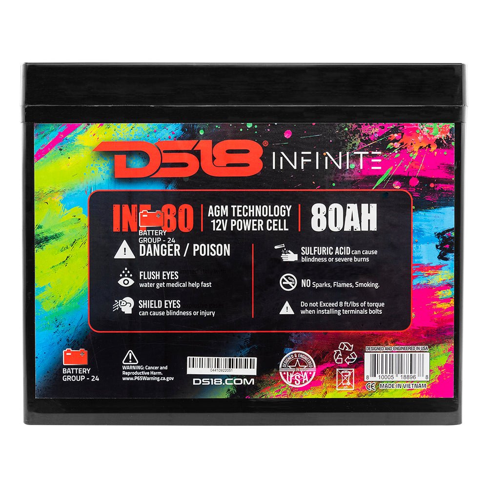 INFINITE 80 AH AGM Power Cell 12 Volt Battery - DS18