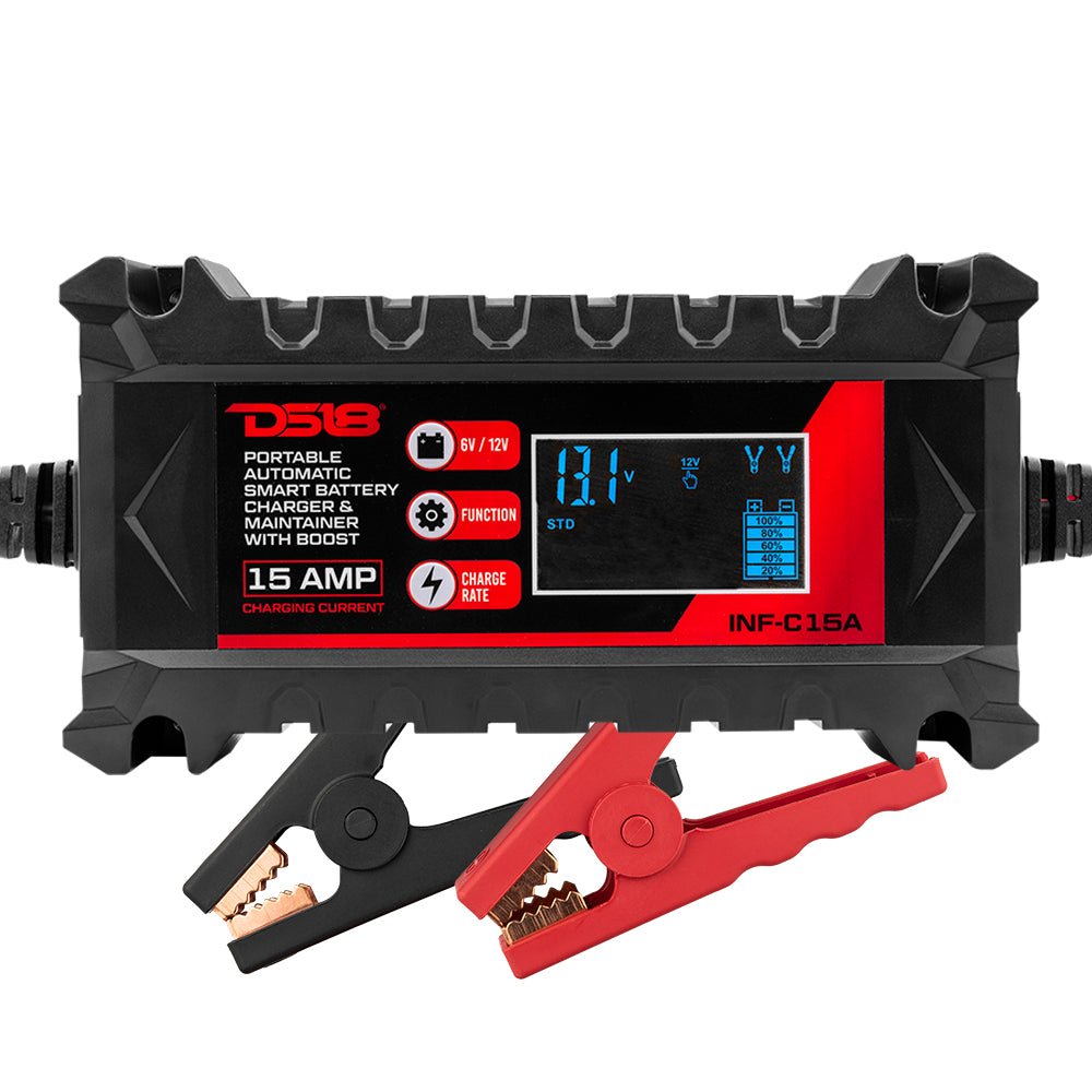 15 AMP Automatic Smart Lithium and AGM Car Battery Charger & Maintainer - DS18