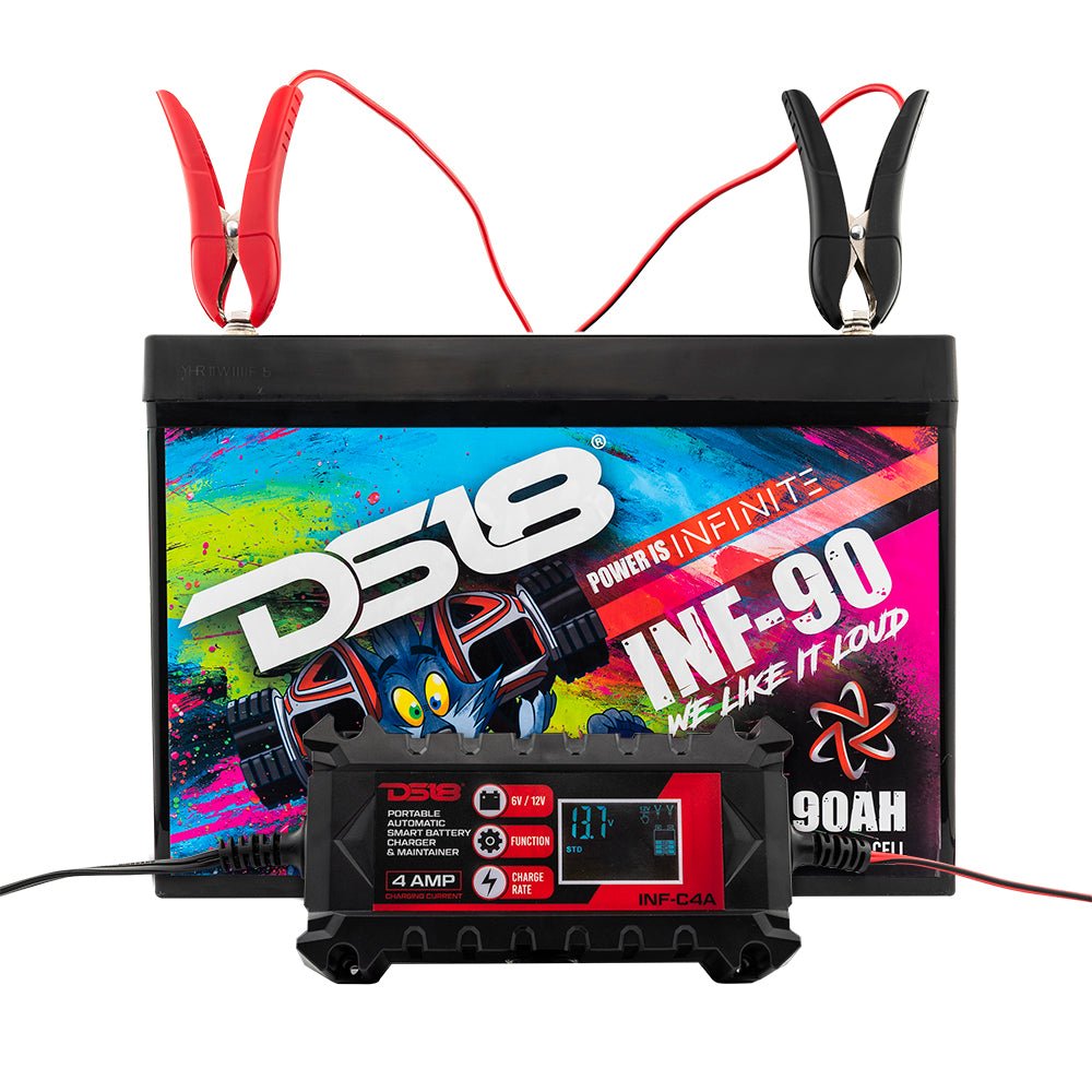 4 AMP Automatic Smart Lithium and AGM Car Battery Charger & Maintainer - DS18