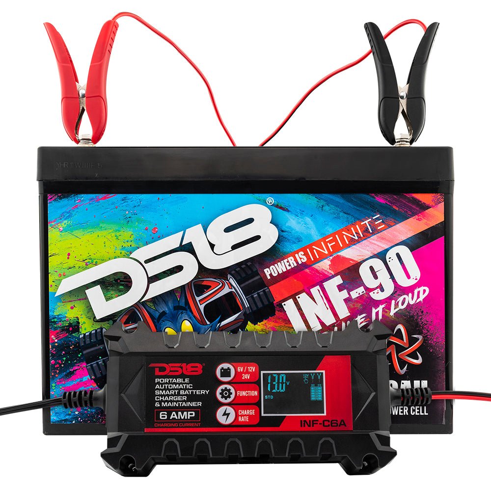 6 AMP Automatic Smart Lithium and AGM Car Battery Charger & Maintainer - DS18