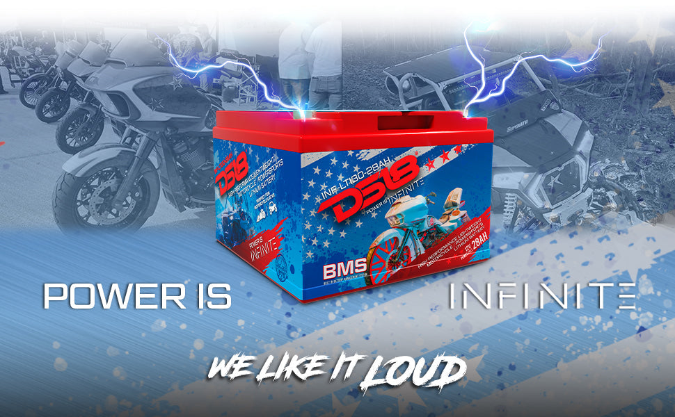 INF-LTI30-28AH INFINITE 28 AH Lithium Battery YTX30 Large Case With BMS - Perfect for Motorcycles - DS18