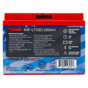 INF-LTI30-28AH INFINITE 28 AH Lithium Battery YTX30 Large Case With BMS - Perfect for Motorcycles - DS18