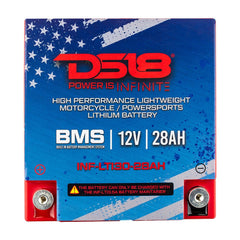 INF-LTI30-28AH INFINITE 28 AH Lithium Battery YTX30 Large Case With BMS - Perfect for Motorcycles - DS18