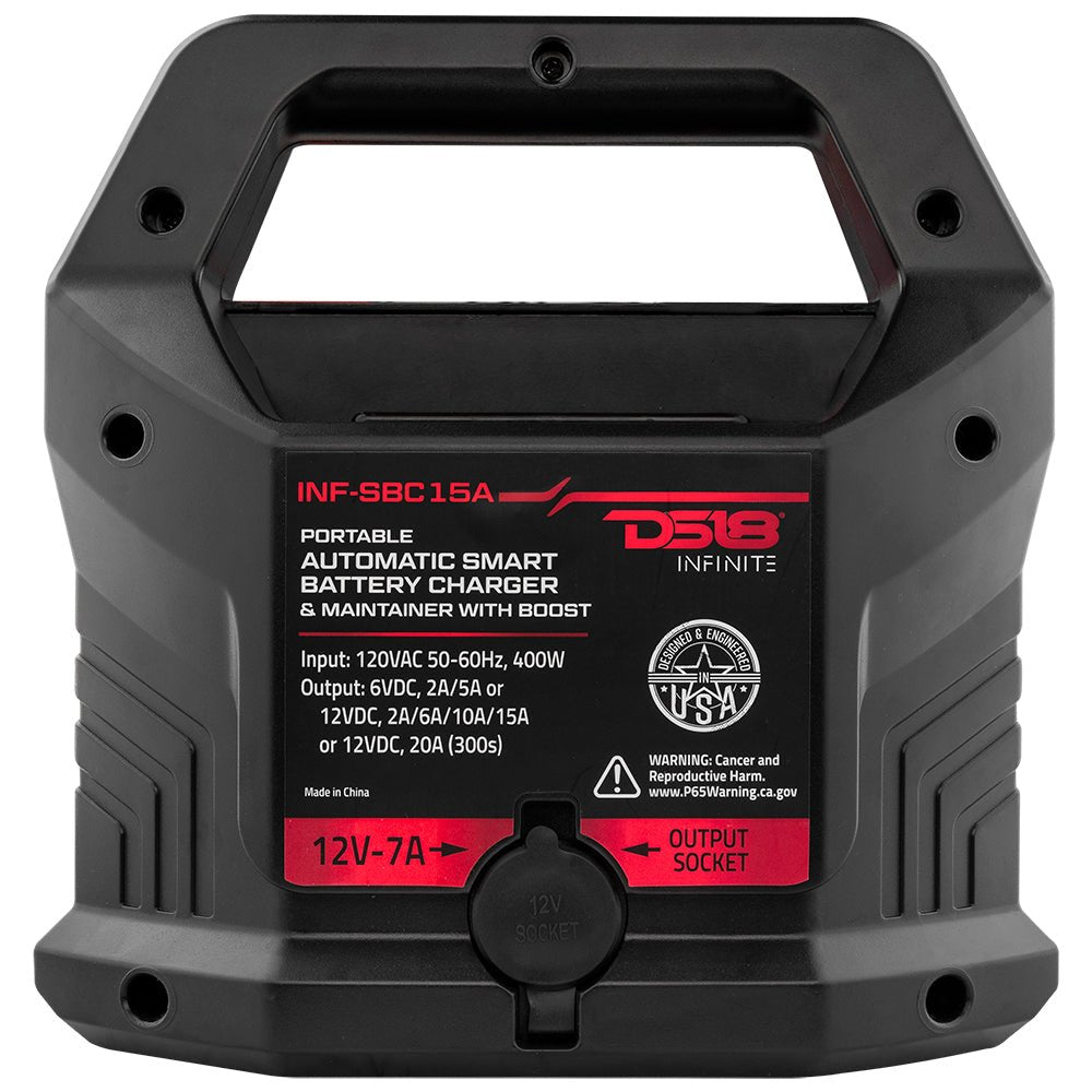 15 AMP Automatic Smart Lithium and AGM Battery Charger, Maintainer and Jump Booster - DS18