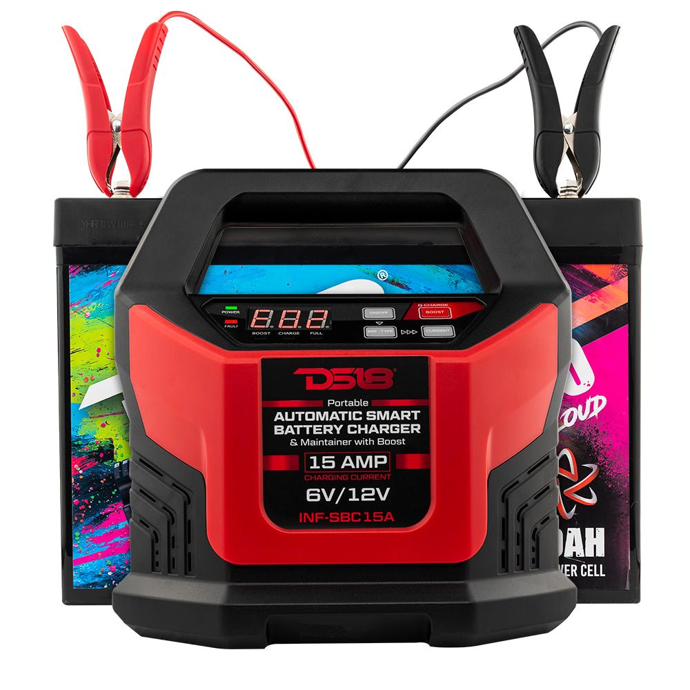 15 AMP Automatic Smart Lithium and AGM Battery Charger, Maintainer and Jump Booster - DS18