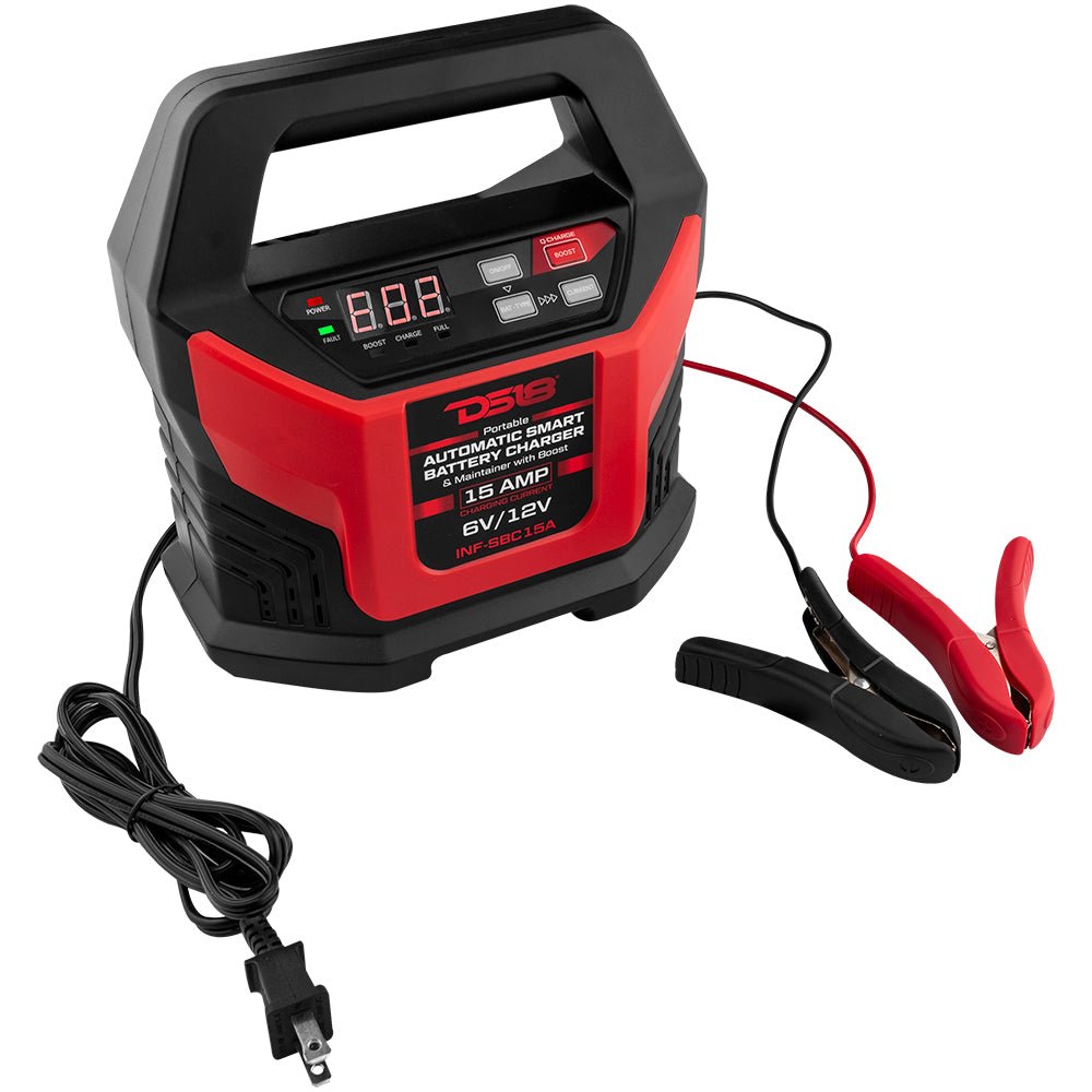 15 AMP Automatic Smart Lithium and AGM Battery Charger, Maintainer and Jump Booster - DS18