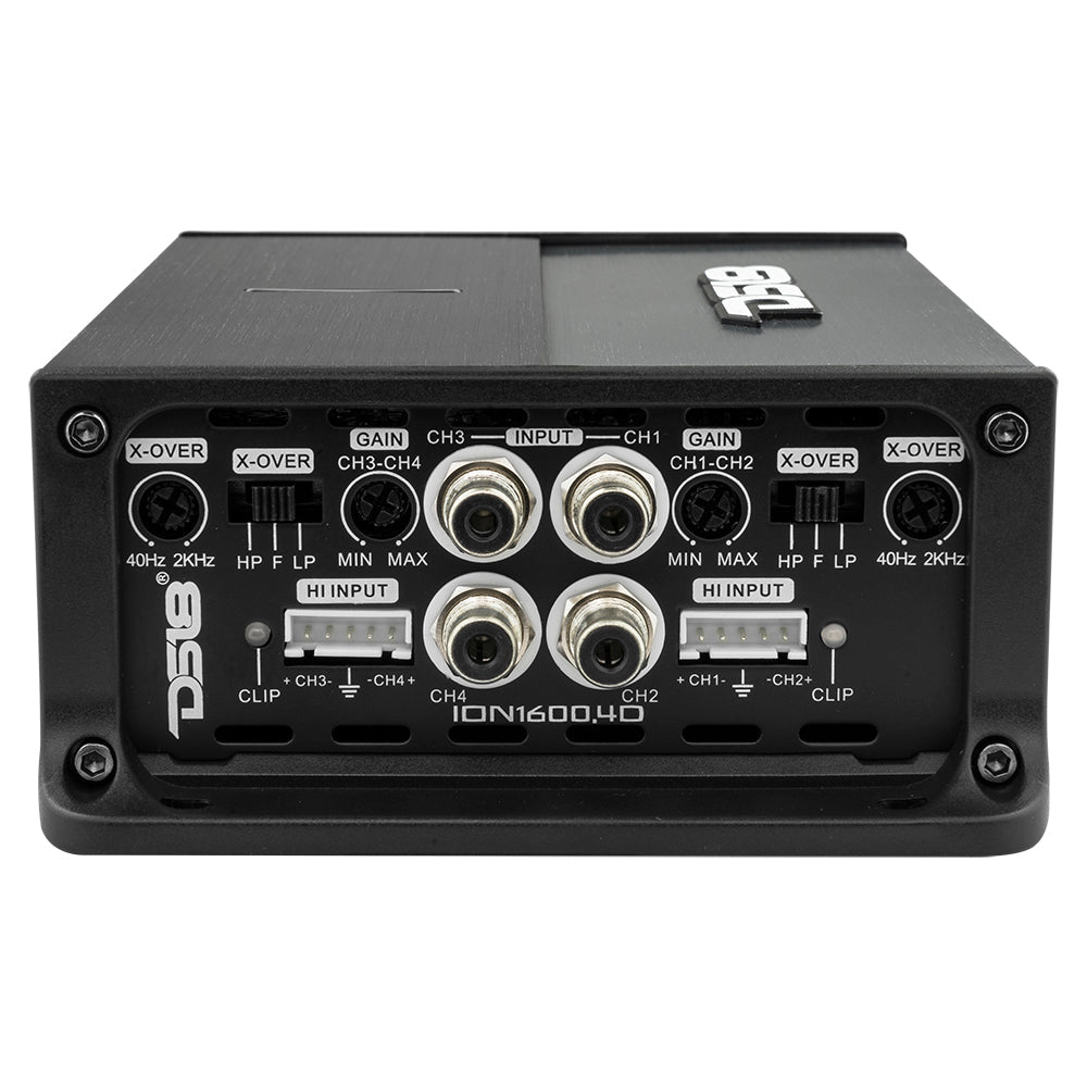 ION Compact Full Range Class D 4-Channel Amplifier 4 x 240 Watts RMS @ 4-ohm - DS18