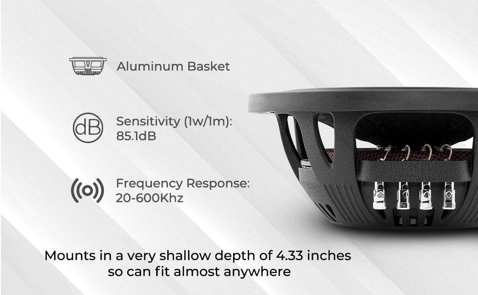 IXS Shallow-Mount 12" Fiber Glass Subwoofer 800 Watts Rms DVC 4-Ohm - DS18