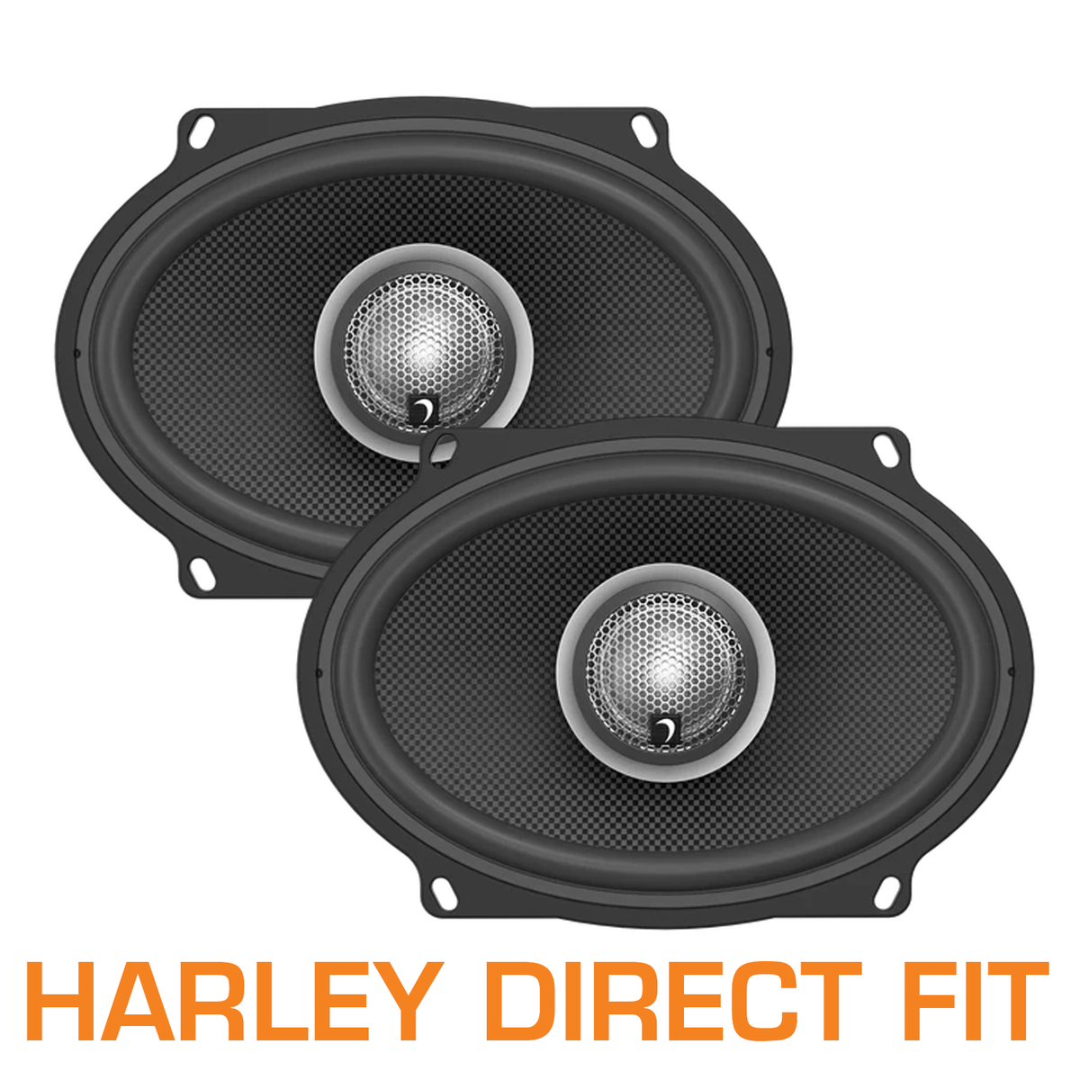 HXM57F2BK - 5"x7" 2-WAY HIGH OUTPUT HARLEY DIRECT REPLACEMENT SPEAKERS (2 ohm ) PER PAIR