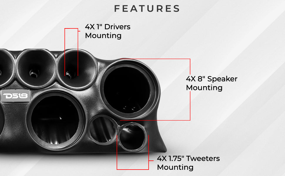 DS18 J-LOUD Jeep Wrangler JK/JKU/JL Sound Bar System - DS18