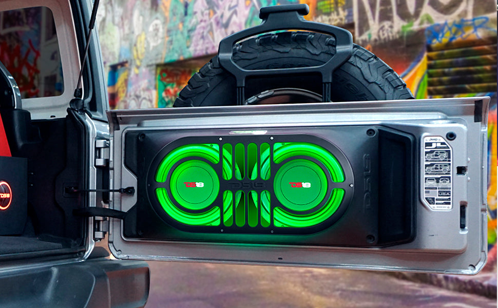 Jeep TJ,JK/JKU,JL/JLU Tailgate Subwoofer Enclosure for 2 X 10" - DS18