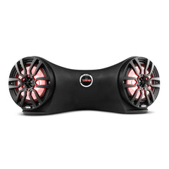 Dual 8" Marine Flat Mount Sound Bar Enclosure with LED RGB Lights 250 Watts Rms (NXL-8BK Included) - DS18