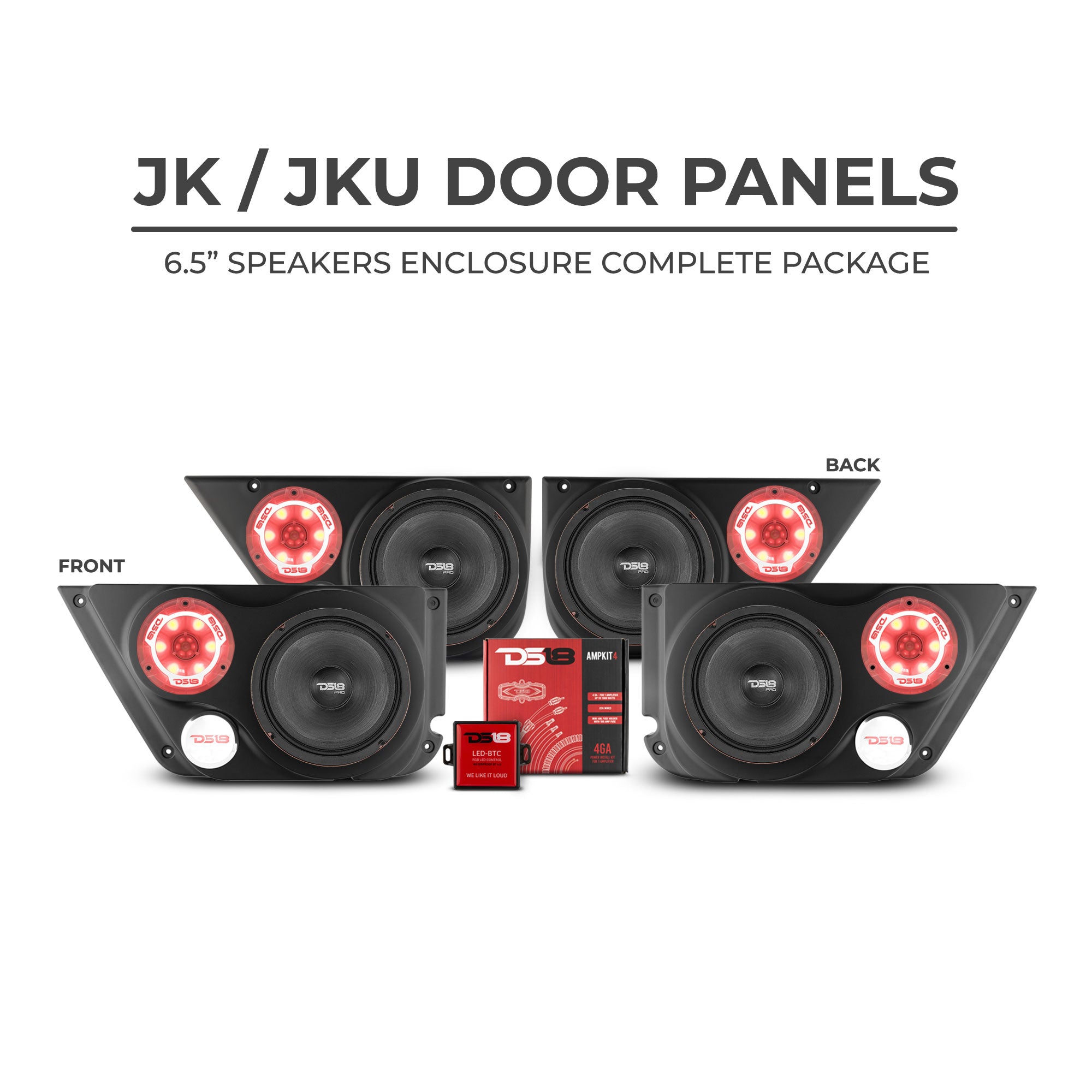 JK/JKU Front & Back Door Panels Package - DS18