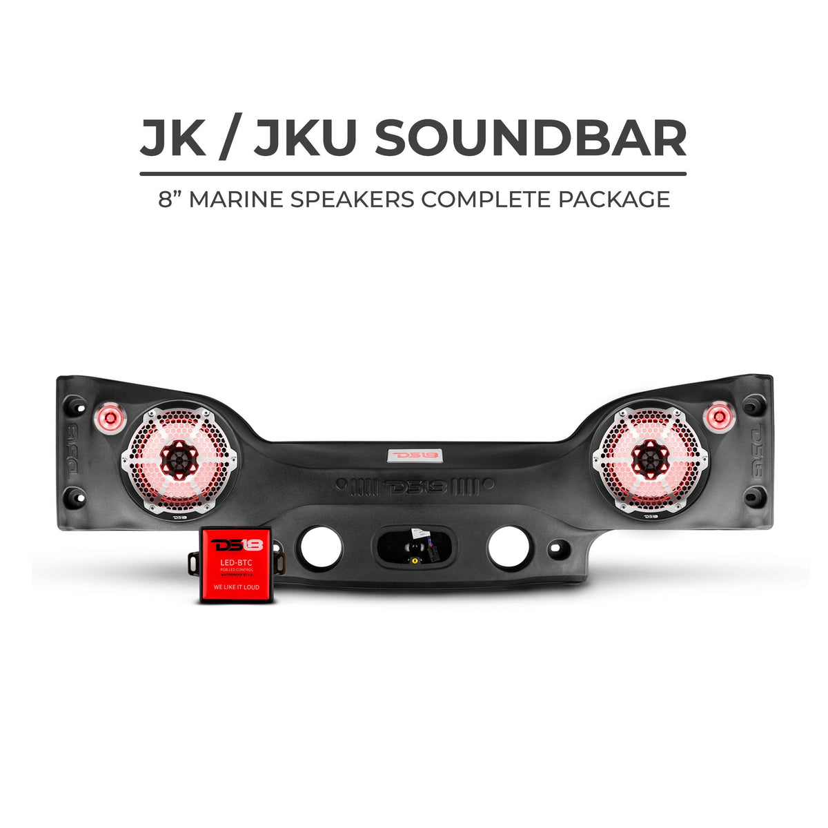 DS18 JKSBAR22LOADED Jeep JK/JKU Plug & Play Sound Bar Package - DS18